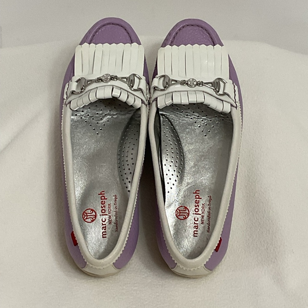 MARC JOSEPH NY “LEXINGTON” LEATHER GOLF MOCCASINS - SZ 8 1/2